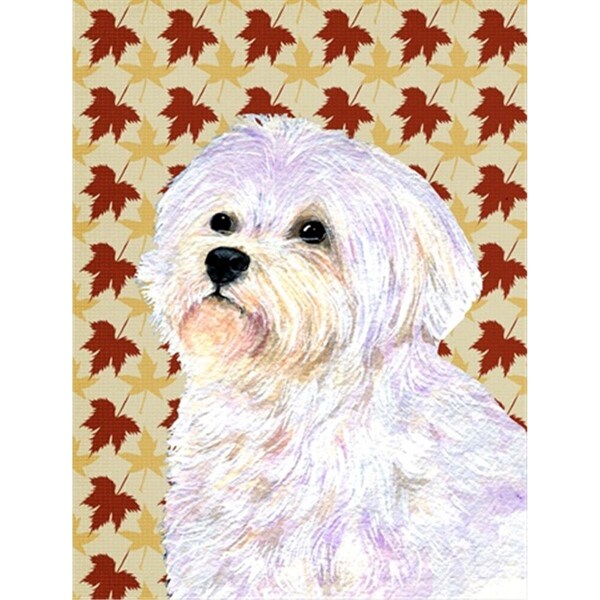 Patioplus 15 x 15 in. Maltese Fall Leaves Portrait Flag Garden Size - PA252054