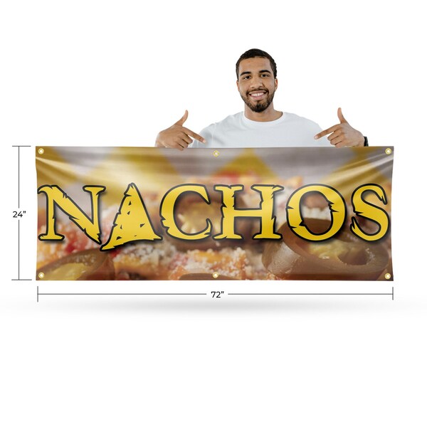 Signmission Nachos, 24 Inch x 72 Inch, Vinyl Banner - B-72-30746