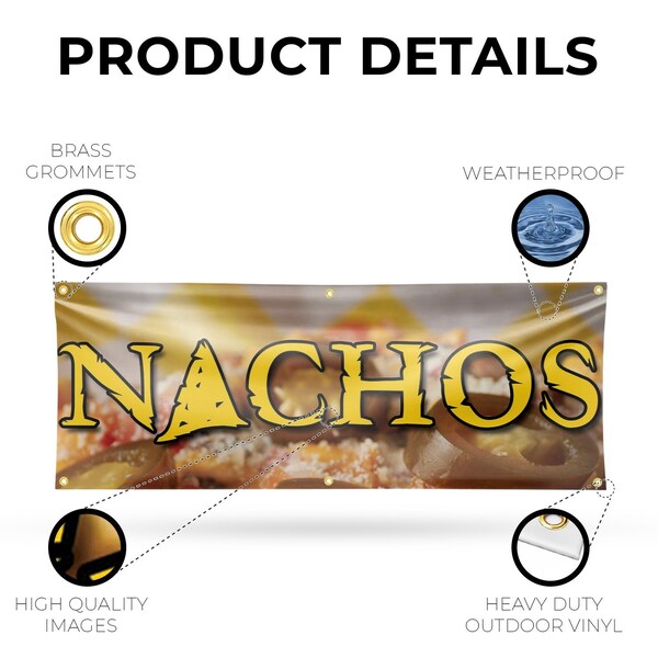 Signmission Nachos, 24 Inch x 72 Inch, Vinyl Banner - B-72-30746