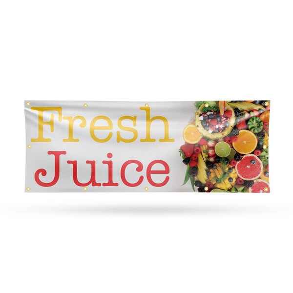 Signmission Fresh Juice, 48 Inch x 120 Inch, Vinyl Banner - B-120-30657