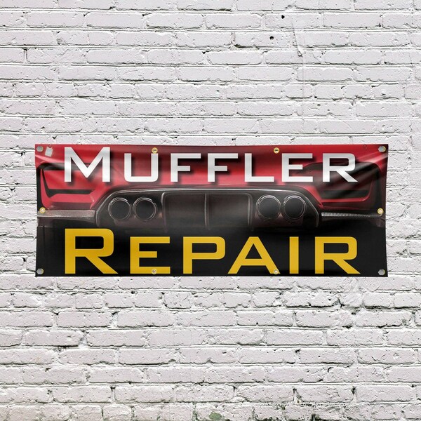 Signmission Muffler Repair, 36 Inch x 96 Inch, Vinyl Banner - B-96-30744