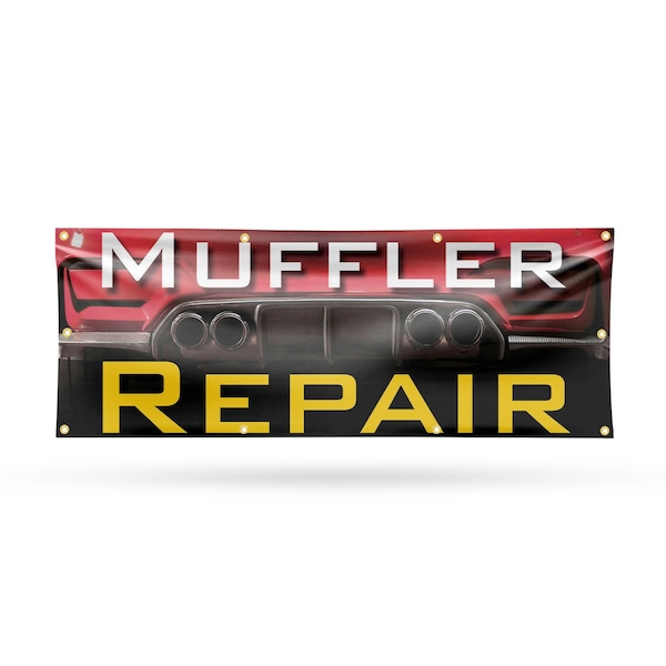 Signmission Muffler Repair, 36 Inch x 96 Inch, Vinyl Banner - B-96-30744