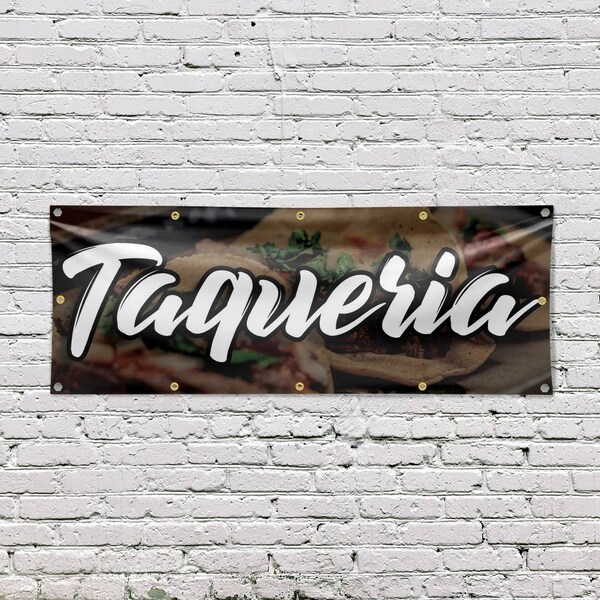 Signmission Taqueria, 48 Inch x 120 Inch, Vinyl Banner - B-120-30880