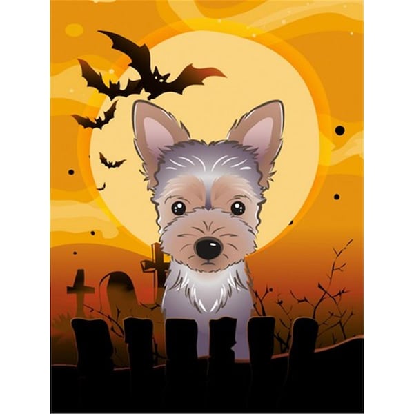 Patioplus Halloween Yorkie Puppy Flag Garden Size - PA259350