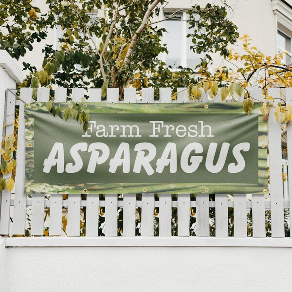 Signmission Farm Fresh Asparagus, 48 Inch x 120 Inch, Vinyl Banner - B-120-30574