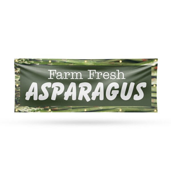 Signmission Farm Fresh Asparagus, 48 Inch x 120 Inch, Vinyl Banner - B-120-30574