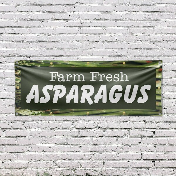 Signmission Farm Fresh Asparagus, 48 Inch x 120 Inch, Vinyl Banner - B-120-30574