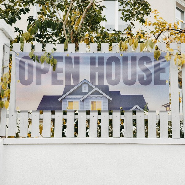 Signmission Open House, 36 Inch x 96 Inch, Vinyl Banner - B-96-30771