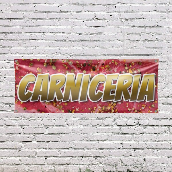 Signmission Carniceria, 36 Inch x 96 Inch, Vinyl Banner - B-96-30504