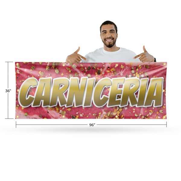 Signmission Carniceria, 36 Inch x 96 Inch, Vinyl Banner - B-96-30504