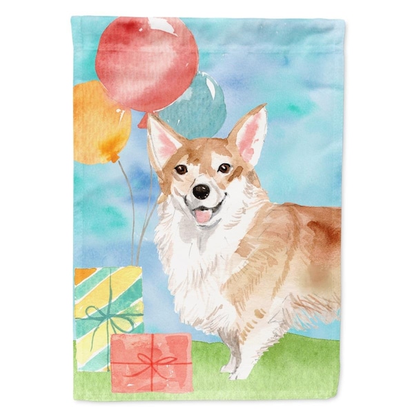 Patioplus Happy Birthday Corgi Garden Size Flag - PA2552548