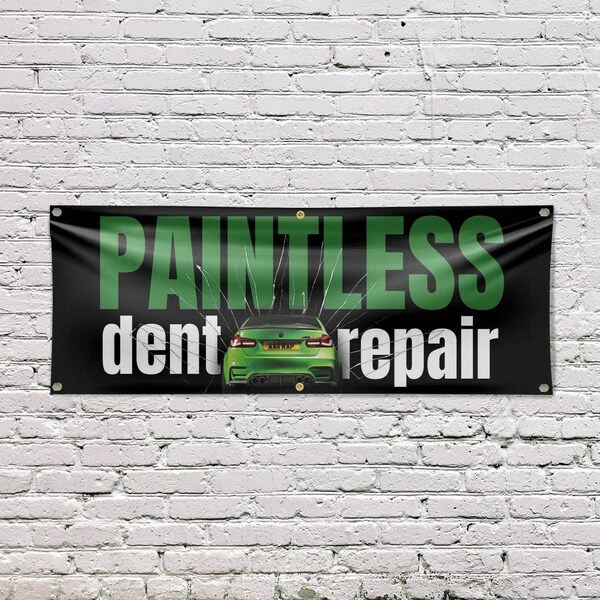 Signmission Paintless Dent Repair, 24 Inch x 72 Inch, Vinyl Banner - B-72-30773