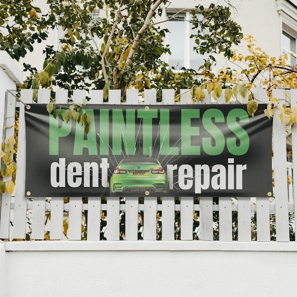 Signmission Paintless Dent Repair, 24 Inch x 72 Inch, Vinyl Banner - B-72-30773