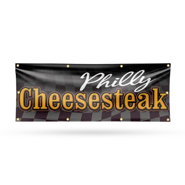 Signmission Philly Cheesesteak, 36 Inch x 96 Inch, Vinyl Banner - B-96-30786