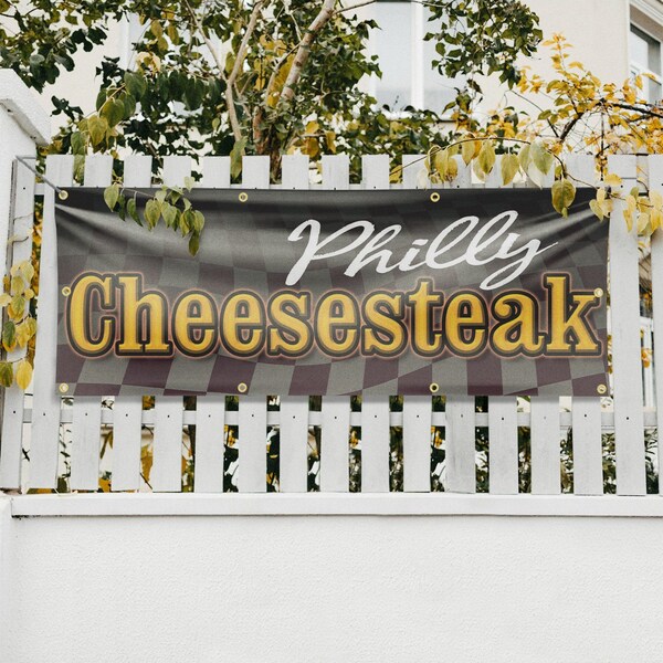 Signmission Philly Cheesesteak, 36 Inch x 96 Inch, Vinyl Banner - B-96-30786