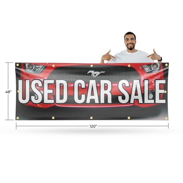 Signmission Used Car Sale, 48 Inch x 120 Inch, Vinyl Banner - B-120-30901