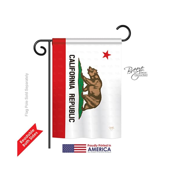 Gardencontrol 58229 States California State 2-Sided Impression Garden Flag - 13 x 18.5 in. - GA4096322