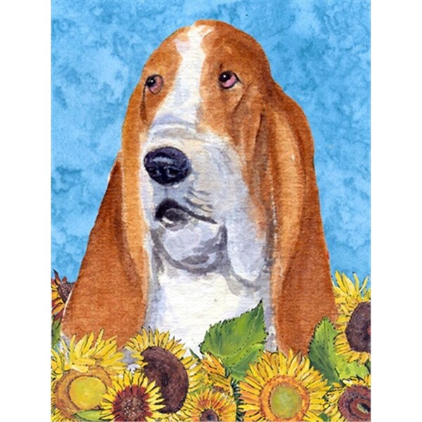 Carolines Treasures 11 x 15 In. Basset Hound Flag- Garden Size - SS4162GF
