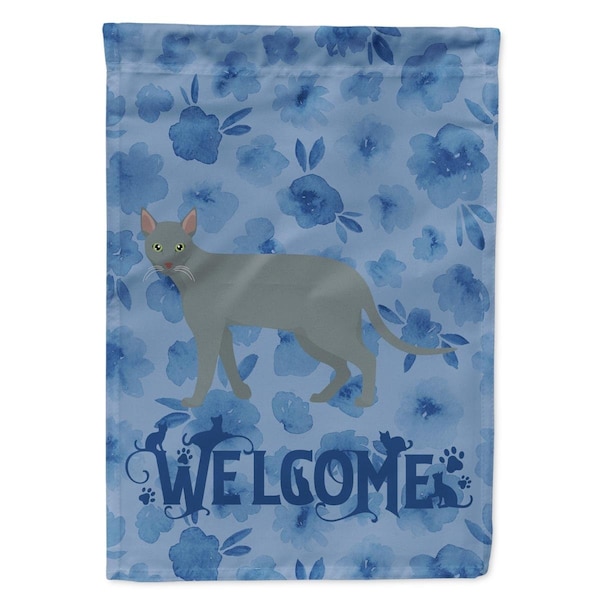 Carolines Treasures 28 x 0.01 x 40 in. Raas Cat Welcome Flag Canvas House Size - CK4955CHF