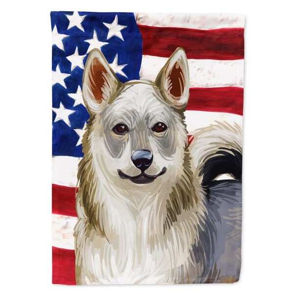 Carolines Treasures Swedish Vallhund Dog American Garden Flag - 11 x 0.01 x 15 in. - CK6731GF