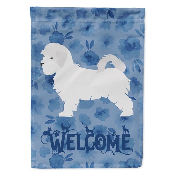 Carolines Treasures 11 x 0.01 x 15 in. Maltese Welcome Flag Garden Size - CK6163GF