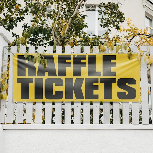Signmission Raffle Tickets, 24 Inch x 72 Inch, Vinyl Banner - B-72-30828