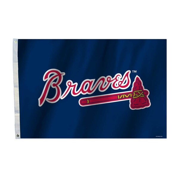 Fremont Die Consumer Products Inc Fremont Die 2324562015 2 x 3 ft. Atlanta Braves Flag - 2324562015
