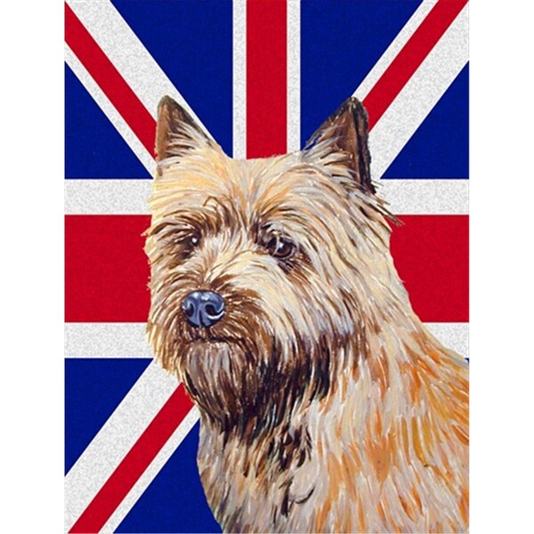 Patioplus Cairn Terrier With English Union Jack British Flag Flag Garden Size - PA248042