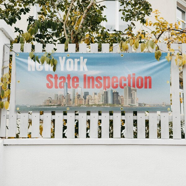 Signmission New York State Inspection, 36 Inch x 96 Inch, Vinyl Banner - B-96-30754