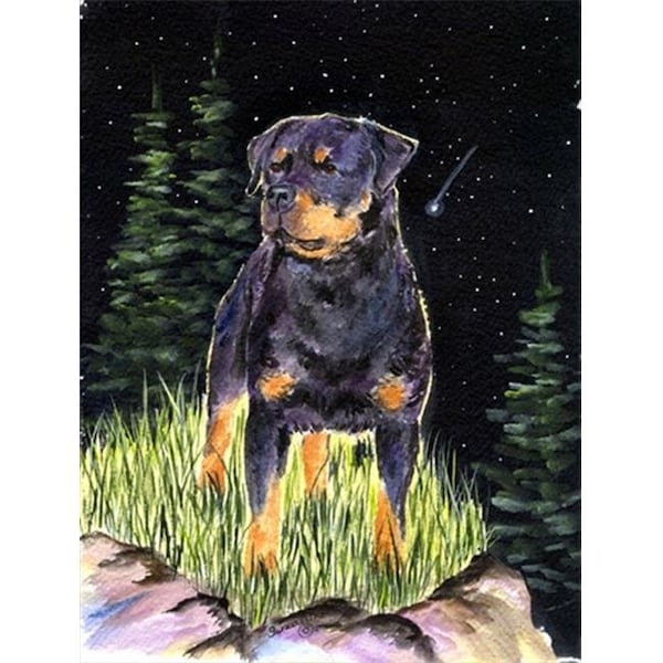 Patioplus Starry Night Rottweiler Flag - Garden Size; 11 x 15 in. - PA730408