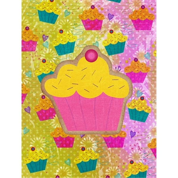 Patioplus 28 x 40 in. Cupcake Flag Canvas House Size - PA730449