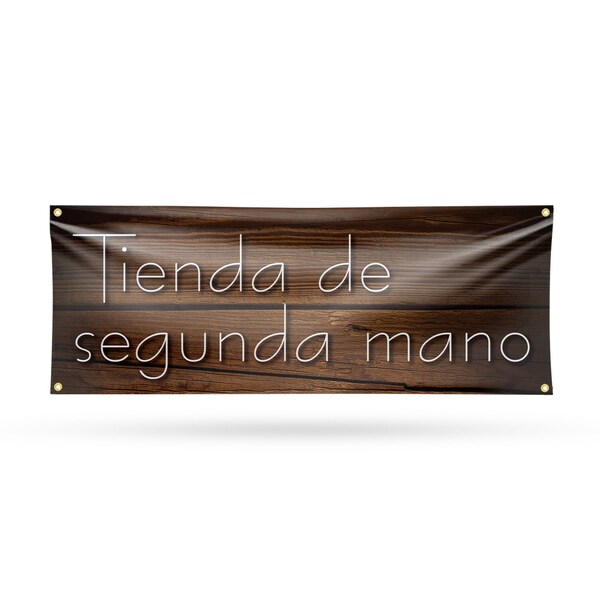 Signmission Tienda de Segunda Mano, 18 Inch x 48 Inch, Vinyl Banner - B-30890