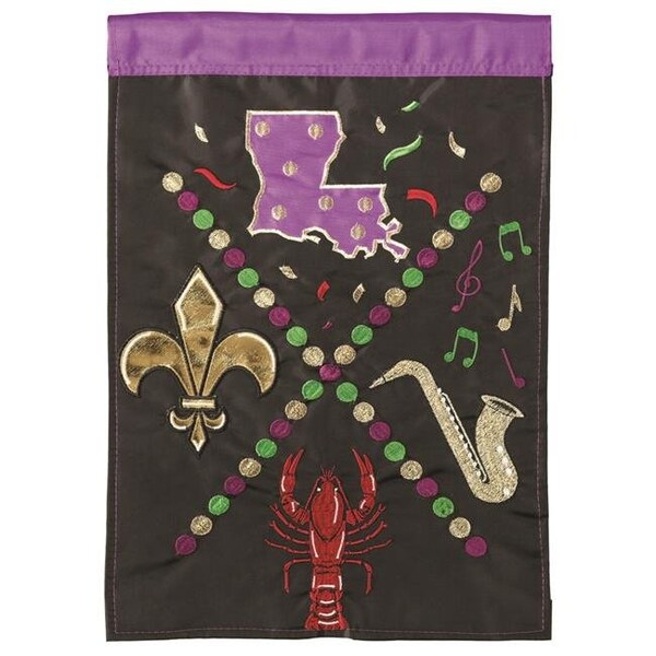 Dicksons Dicksons M001100 29 x 42 in. Flag Double Applique Louisiana Celebration Polyester - Large - M001100