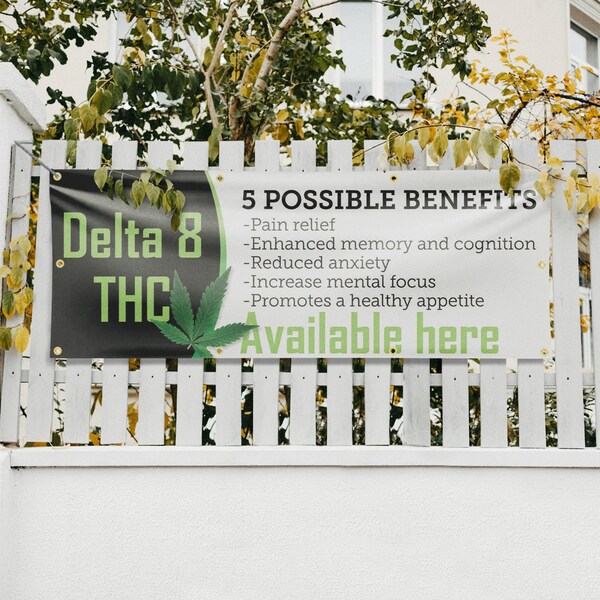 Signmission Delta 8 THC 5 Possibilities, 36 Inch x 96 Inch, Vinyl Banner - B-96-30537