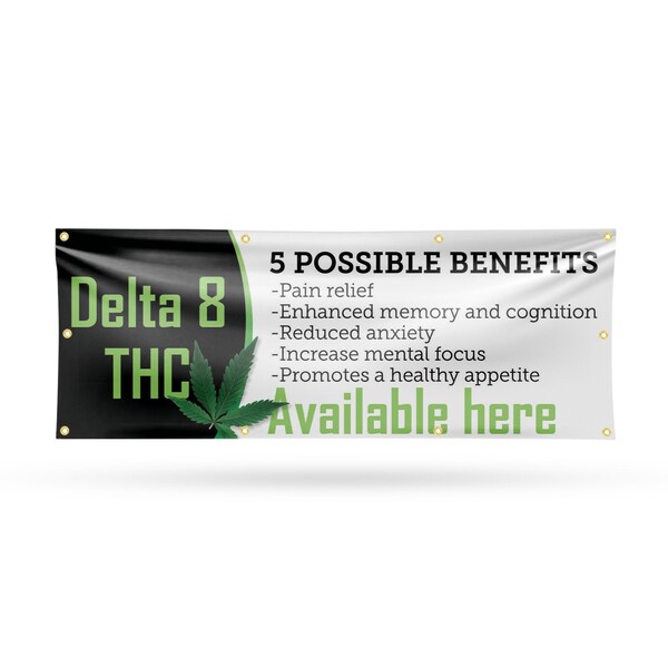 Signmission Delta 8 THC 5 Possibilities, 36 Inch x 96 Inch, Vinyl Banner - B-96-30537