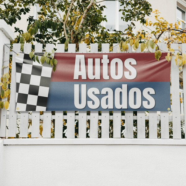 Signmission Autos Usados, 18 Inch x 48 Inch, Vinyl Banner - B-30473