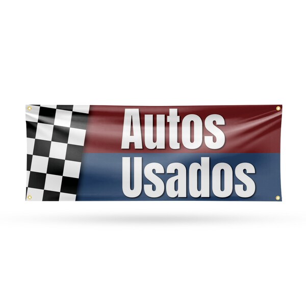 Signmission Autos Usados, 18 Inch x 48 Inch, Vinyl Banner - B-30473