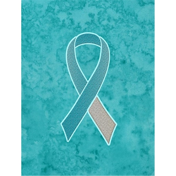 Patioplus Teal and White Ribbon for Cervical Cancer Awareness Garden Flag Size - 11 x 15 In. - PA248595