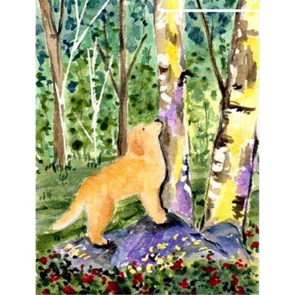 Carolines Treasures 28 x 40 In. Golden Retriever Flag Canvas- House Size - SS8887CHF