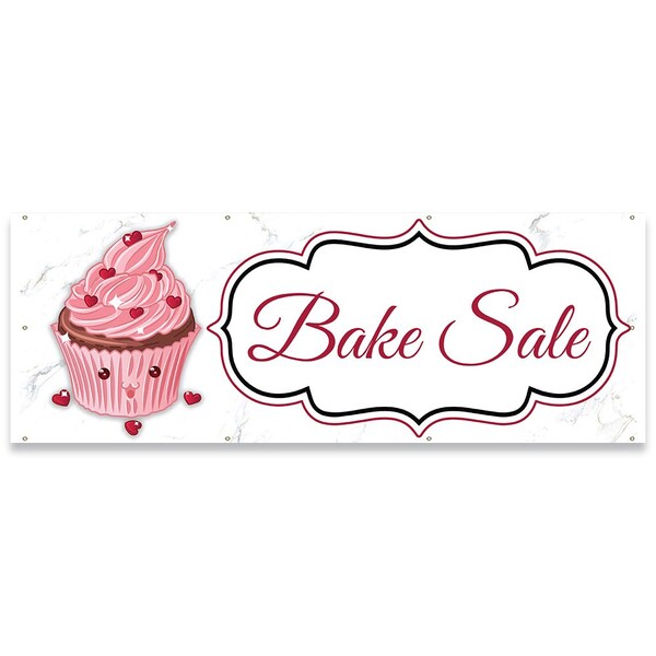 Signmission Bake Sale Banner Concession Stand Food Truck Single Sided - B-96-30012