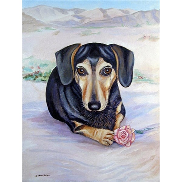 Patioplus Black And Cream Dachshund Flag - Garden Size - PA754492