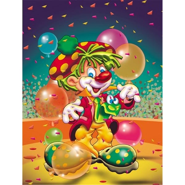 Patioplus Happy Birthday Clown Flag Canvas House Size - PA2557878