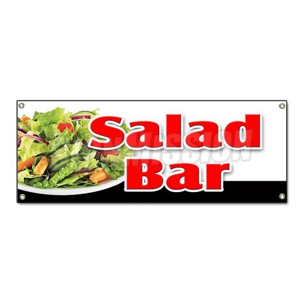 Signmission SALAD BAR BANNER SIGN dressing restaurant buffet salad supermarket vegetables - B-SALAD BAR