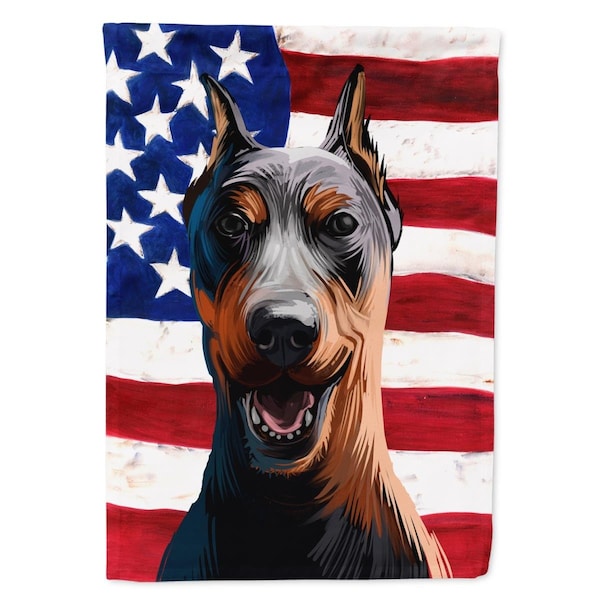 Carolines Treasures German Pinscher Dog American Canvas House Flag - 28 x 0.01 x 40 in. - CK6534CHF