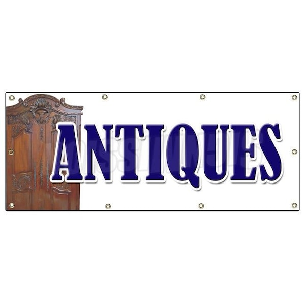 Signmission ANTIQUES BANNER SIGN antique shop dealer signs collectibles furniture - B-96 ANTIQUES
