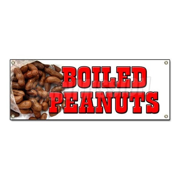 Signmission BOILED PEANUTS BANNER SIGN stand cart hot signs Georgia southern south nuts - B-BOILED PEANUTS