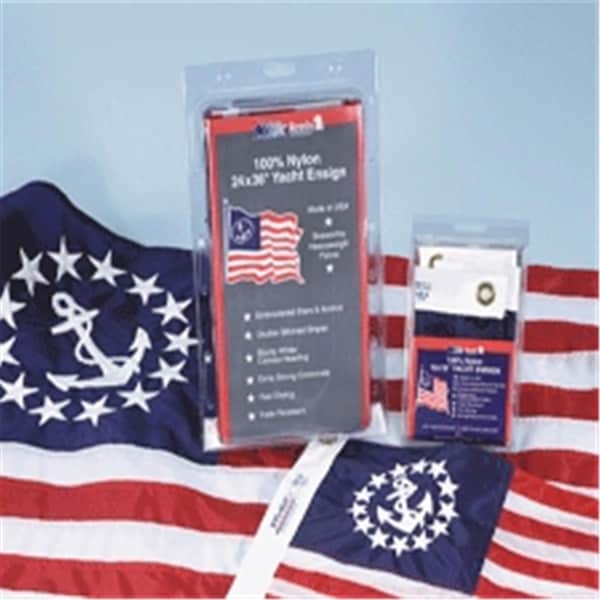 Annin Flagmakers 20 x 30 in. Nyl-Glo Us Yacht Ensign Embr Flag - 251200WE