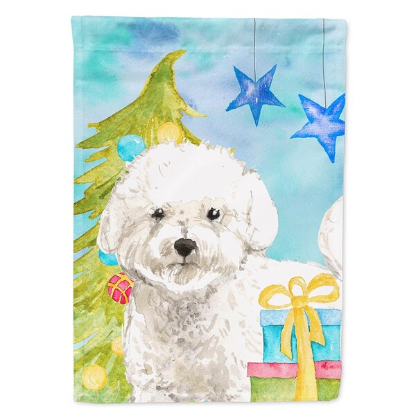 Carolines Treasures Christmas Tree Bichon Frise Garden Size Flag - CK1888GF