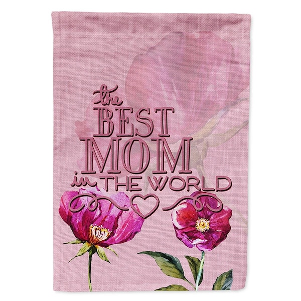 Carolines Treasures The Best Mom in the World Garden Size Flag - BB5418GF