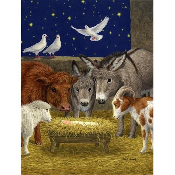 Carolines Treasures Carolines Treasures ASA2143GF Nativity Scene With Just Animals Flag Garden Size - ASA2143GF